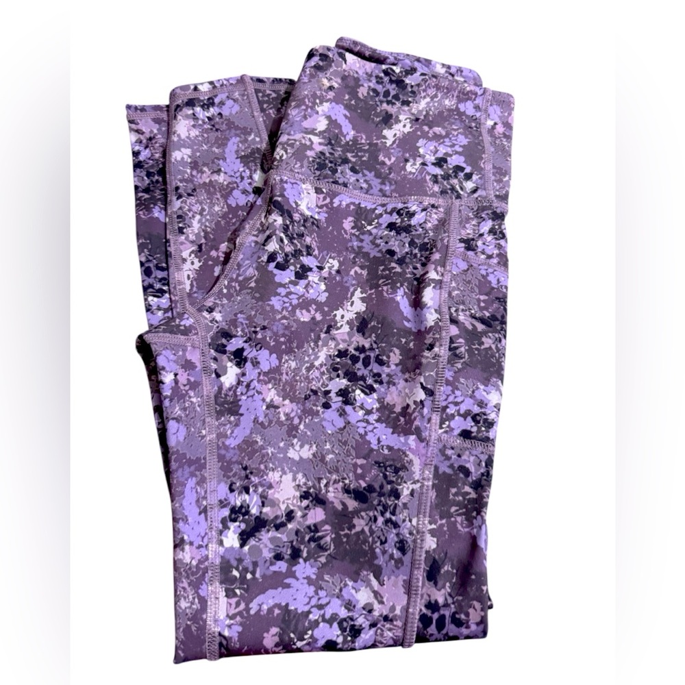 Woman Floral Purple Leggings
